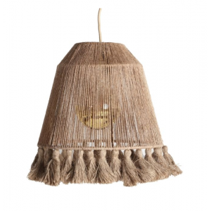 LÁMPARA COLGANTE KHED NATURAL YUTE 34X34X39