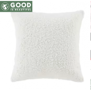 Cojín de rizo en crudo, 45x45