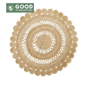 Alfombra redonda de yute D150