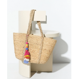 Bolso Shopper Efecto Rafia Colgante