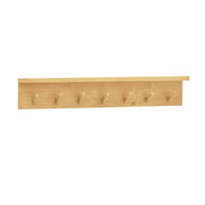 Colgador de pared de madera maciza en tono olivo de 61x9,5cm
