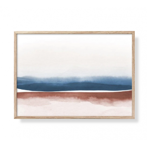 Watercolor Landscape N 25 - marco color roble - 70x100