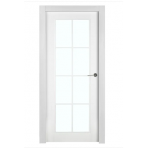Puerta interior abatible Marsella blanco Line Plus apertura izda cristal 9x 72.5