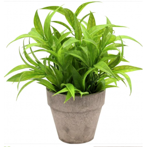 Planta artificial Verde Oscuro de 26 cm en maceta de 11 cm