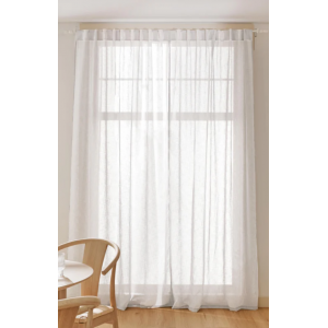 Cortinas semitransparente con dobladillo Gardine Ibiza, 2 uds.