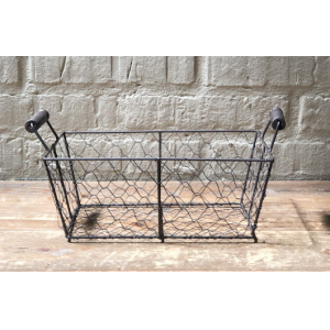 Cesta rectangular metálica