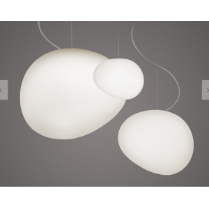 Lámpara colgante, Gregg Grande, blanco y blanco, A47cm, A40cm - Foscarini