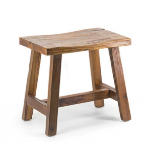 Taburete Rectangular Teka Reciclada Medidas: 52 x 32 x 48