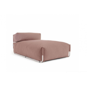CHAISE MODULAR SQUARE TERRACOTA. 101X165X65 CM.