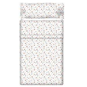 JUEGO DE SÁBANAS "ALGODÓN" NILO GARNET - 2 PIEZAS 70X160(110X180CM)