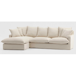 "ESTRUCTURA: MADERA DE PINO GALLEGO ASIENTOS: GOMA DE 38 KG/M3 H.R SUAVE, RECUBIERTA DE FIBRA HUECA-CONJUGADA-SILICONADA RESPALDOS: GOMA DE 38 KG/M3 SUPER SUAVE, RECUBIERTOS DE FIBRA DOFILL® HUECA-CONJUGADA-SILICONADA BASTIDOR: CINCHAS ELÁSTICAS DE MÁXIMA RESISTENCIA. MECANISMOS: SOFÁ FIJO FUNDAS: 100% DESENFUNDABLE PATAS: TACO DE CAUCHO  CHAISE LONGUE: LADO IZQUIERDO (SENTADO) MEDIDAS APROXIMADAS: ANCHO: 290 CM FONDO: 110 CM FONDO CHESLONG: 170 CM ALTURA: 95 CM"