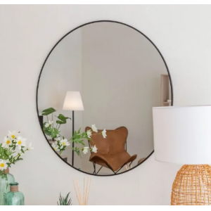 ESPEJO REDONDO BETINA NEGRO 76CM