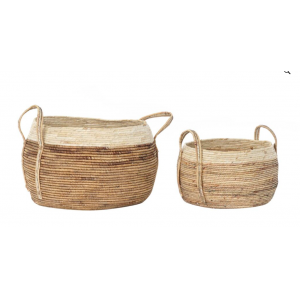SET DE 2 CESTAS DE SEAGRASS 40X40X24 9 DE COLOR NATURAL