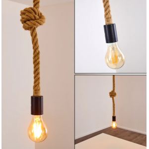 LÁMPARA COLGANTE RIEKJE MARRÓN, NEGRO, 1 LUZ