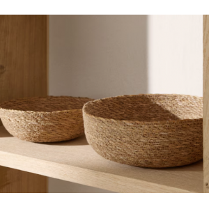 CESTA REDONDA FIBRAS NATURALES 30X10CM