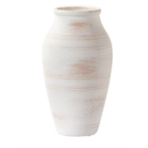 FLORERO TINAJA ESTRECHO BLANCO M