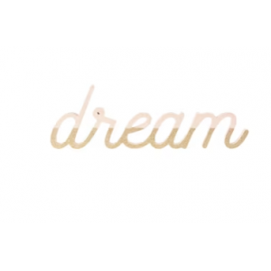 DECORACIÓN DE PARED PALABRA ROSA Y DORADA 48X13