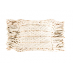 FUNDA DESENFUNDABLE TEJIDA A MANO CON FLECOS.