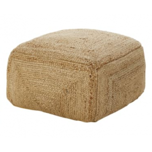 Puf trenzado de cáñamo