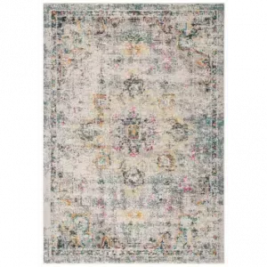 Alfombra gris/dorado 160 x 230