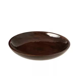 Bol bajo madera de mango marrón 50x50 cm