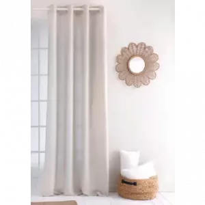 Cortina con ojales de lino natural 150x270 cm