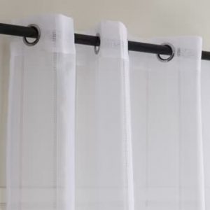 Cortina visillo de ojales blanca 140x270 - la unidad