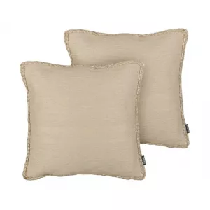 Conjunto de 2 cojines de yute 45 x 45 cm beige ELLIOTTIA