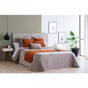 Edredón acolchado aterciopelado relleno 200 gr cama 135 beige