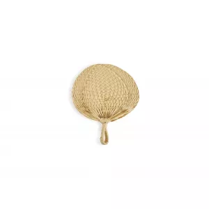 Figura decorativa abanico de fibra natural