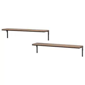 Combinación estantes de pared, negro