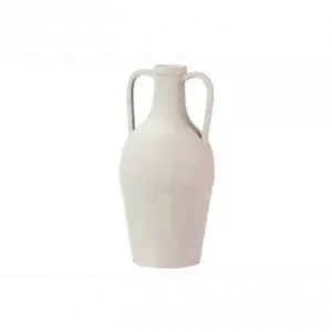 Florero blanco de metal 19x19x39cm