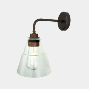 Aplique de baño Kairi moderno de latón y vidrio IP65