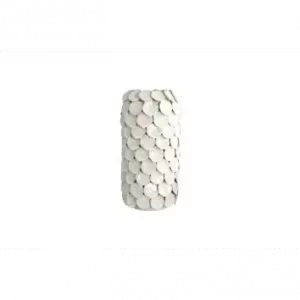 Jarrón de gres blanco h30