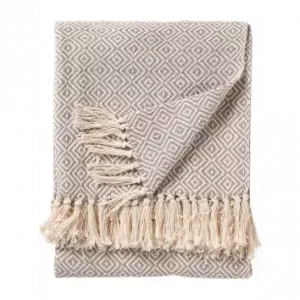 Manta de algodón gris 125x150