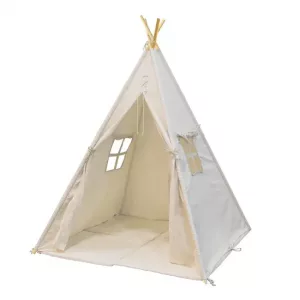 SUNNY Alba Tienda Tipi Infantil Crema | Tienda de Juegos con Alfombra | 120x120 cm