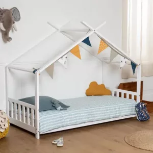 Cama cabaña GASPARD para niños 190x90cm blanco
