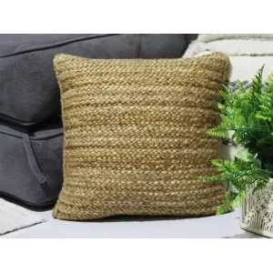 Cojín de yute trenzado 100% - 60 x 60 cm - Natural - ZAMBAI