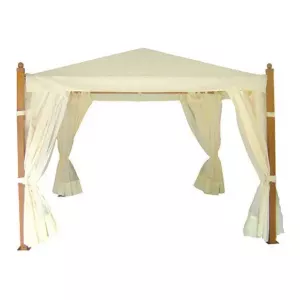 Cortinas para pérgola de poliéster blanco 300x300cm