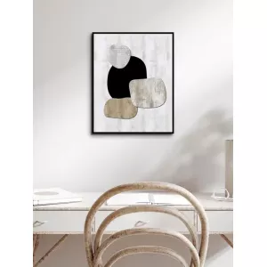 Lienzo Deco line negro abstracto 1 40x50 cm