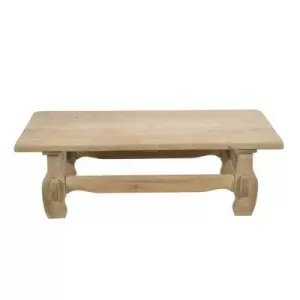 Mesa de centro de madera cruda