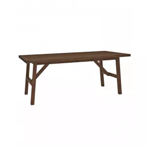 Siep Mesa de comedor de madera maciza en tono nogal de 120x90cm