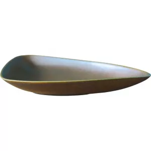 Plat vintage triangulaire en céramique de Gunnar Nylund, Suède 1960