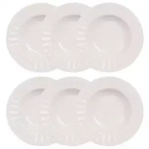 Lote de 8 - Plato hondo de porcelana blanca