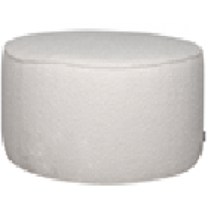 Puf redondo de borreguillo blanco 100 cm de diám. SIMON