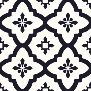 Floorpops FP2480 Comet Peel & Stick Tiles Floor Decal Black