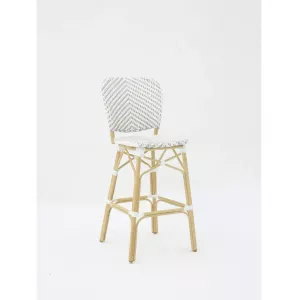 Taburete PARISINO gris y blanco