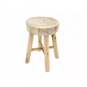 Taburete Seef 27X27X40 rústico madera tostada