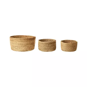 Conjunto de 3 cestas de yute natural/beige RANWAL