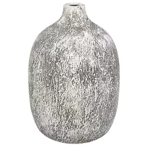 Florero de terracota gris/blanco 36 cm VIGO